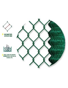 MALLA DE VALLADO PLASTIFICADA 60X60X2.9MM 2X25 METROS SUNGARDEN 2