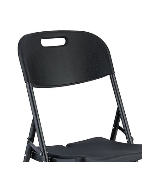 SILLA RESINA PLEGABLE PRO 44X53X83CM NEGRA SUNGARDEN