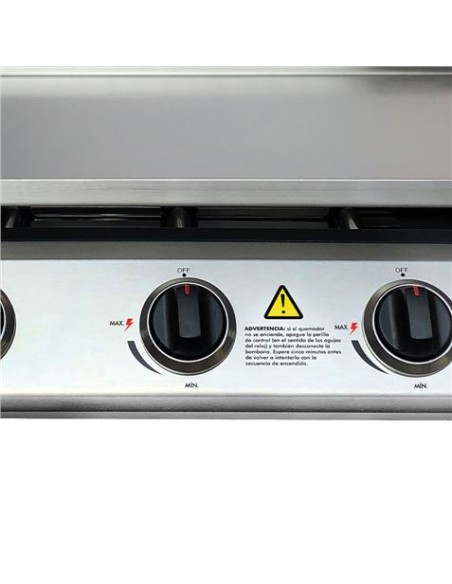 PLANCHA DE ASAR 3 FUEGOS INOXIDABLE MUVIP