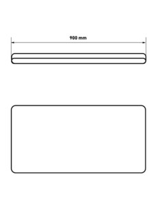 BANDEJA 900X400 + 2 SOPORTES PARA EXPOSITORES CROMAD 2