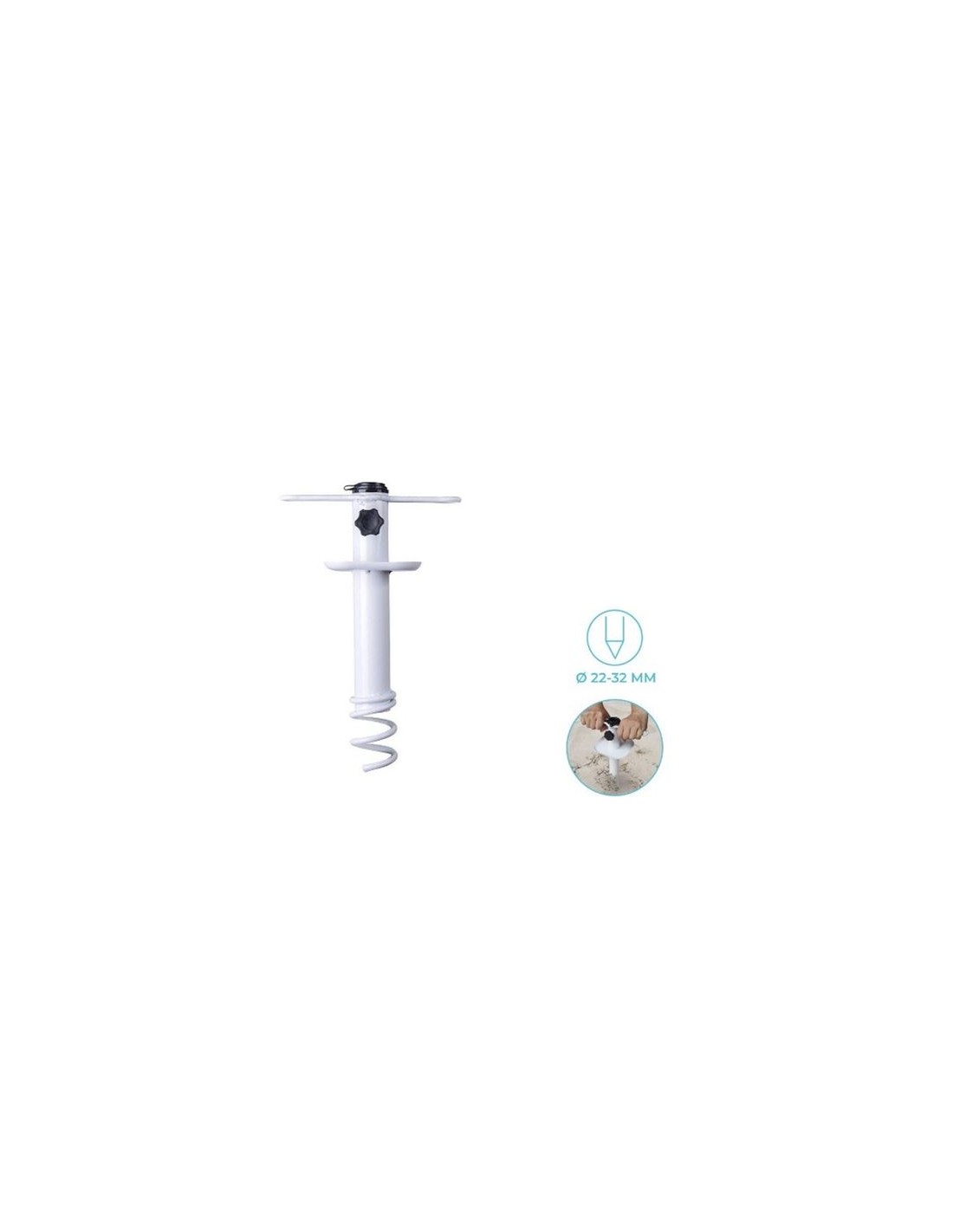 SURCADOR POR SUCCION ACERO PARA ANCLAR SOMBRILLA A LA ARENA