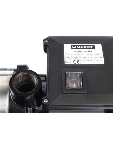 BOMBA ELÉCTRICA MULTICELULAR 1100W 90 L/MIN MADER