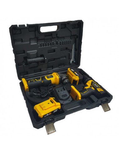 PACK 20V TALADRO PERCUTOR + RADIAL 115/125MM | BATERIAS 2AH Y 4AH BLIM