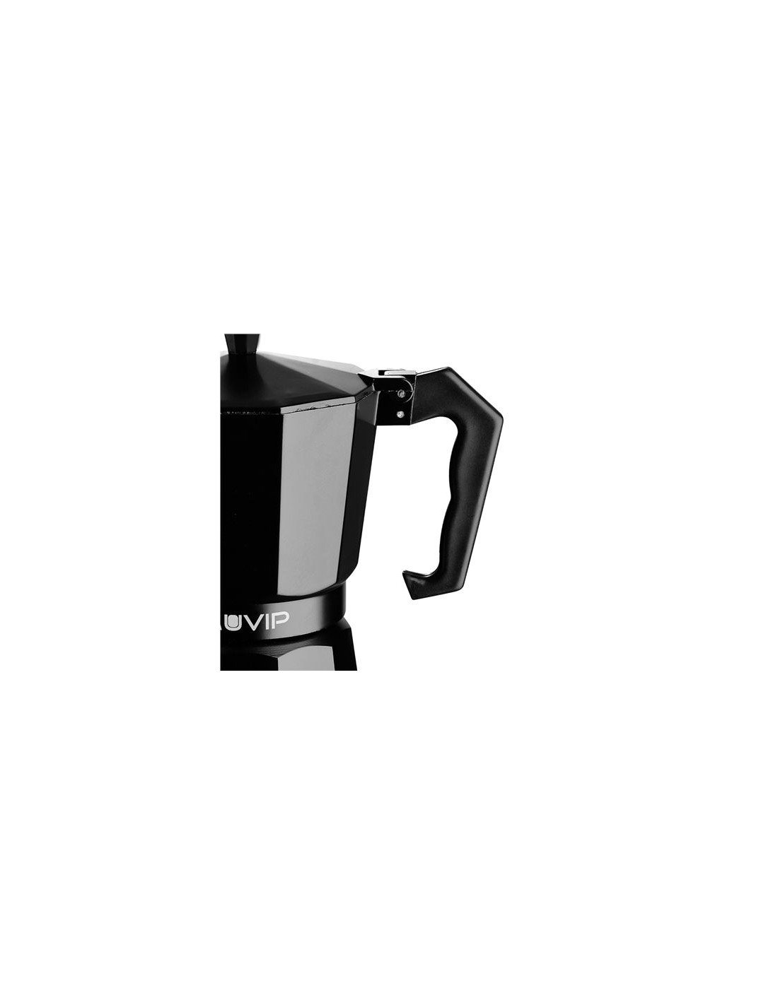 CAFETERA 3 TAZAS ALUMINIO NEGRO MATE ANTIADHERENTE MUVIP