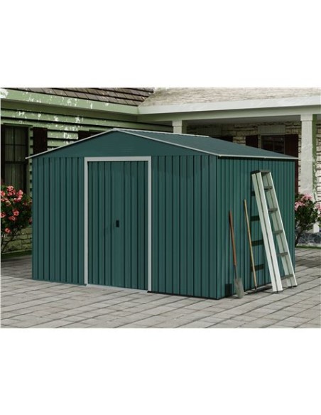 CASETA DE METAL | PUERTAS CORREDERAS 304.5X243X214.5CM (7.4M2) VERDE SUNGAR