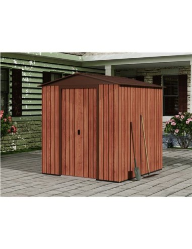 CASETA DE METAL | PUERTAS CORREDERAS 185X181X200CM (3.36M2) EFECTO MADERA