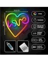 LAMPARA DECORATIVA NEON LED LOVE IN HEART FOREVER
