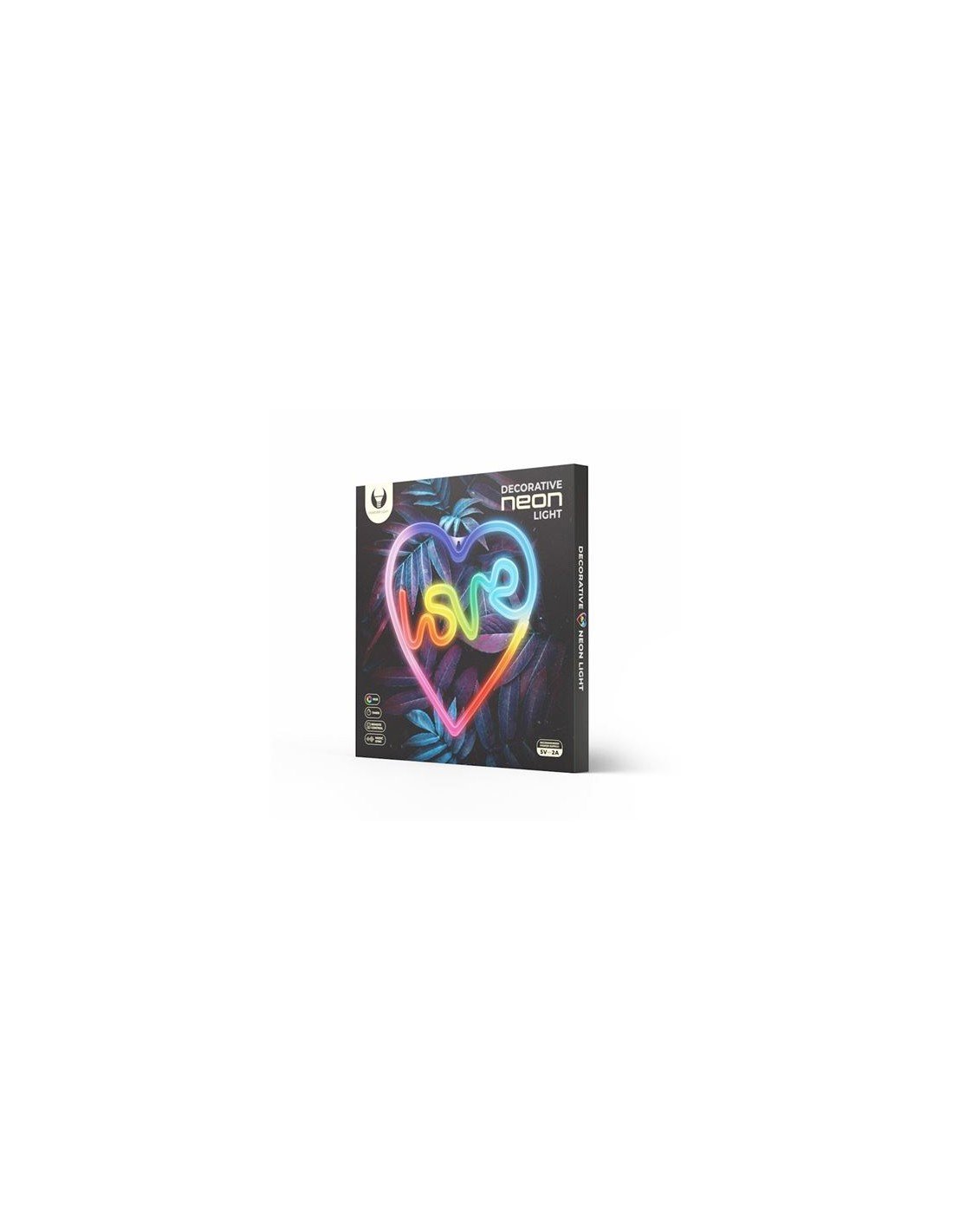 LAMPARA DECORATIVA NEON LED LOVE IN HEART FOREVER