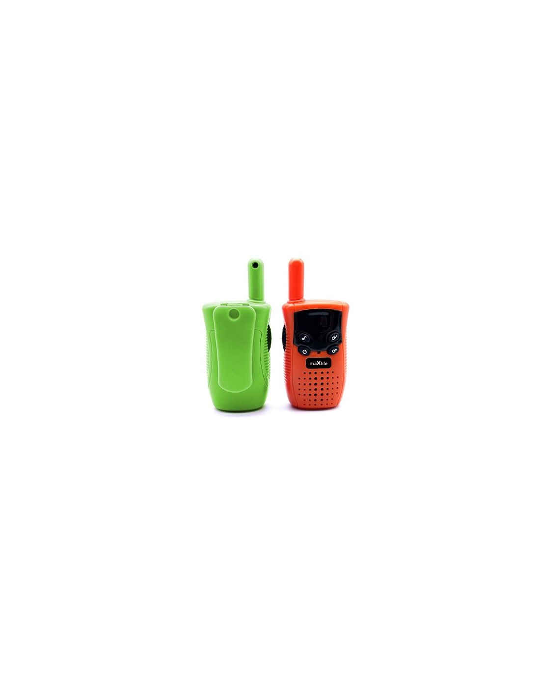 PACK 2 WALKIE TALKIE MXWT-100 VERDE NARANJA MAXLIFE