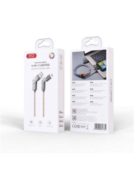 CABLE 4 EN 1 ILUMINADO 60W MULTIFUNCION NB276 XO