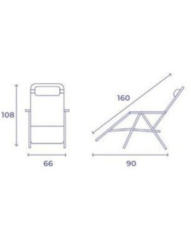 TUMBONA PLEGABLE MARRON DE ACERO CON COJIN CERVICAL