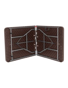 MESA DE RESINA PLEGABLE EFECTO RATÁN 180X74X74CM 3.5CM SUNGARDEN 2