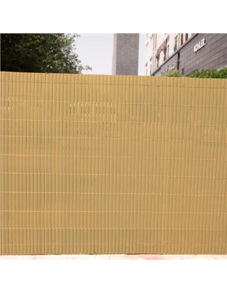 CAÑIZO PLÁSTICO DOBLE CARA 1.5X3 METROS MARRON CLARO SUNGARDEN