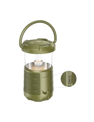 ALTAVOZ BLUETOOTH 15W CON LAMPARA CAMPING XOF49 VERDE XO