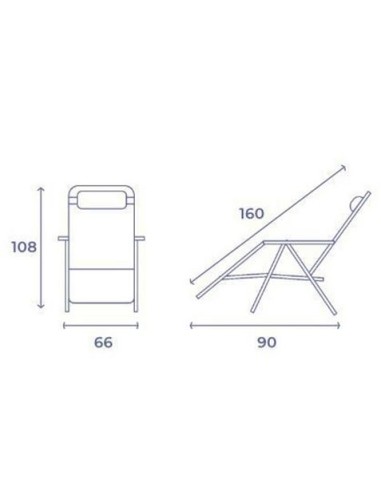 TUMBONA PLEGABLE BEIGE DE ACERO CON COJIN CERVICAL