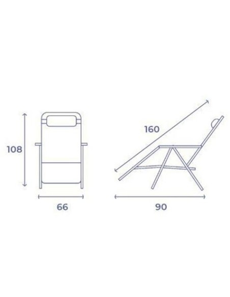 TUMBONA PLEGABLE BEIGE DE ACERO CON COJIN CERVICAL