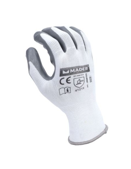 GUANTES DE PROTECCION POLIESTER + NITRILO XL MADER