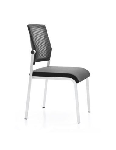 LOTE 4 SILLAS CONFIDENTE DESIGN APILABLES ESTRUCTURA METÁLICA CROMAD