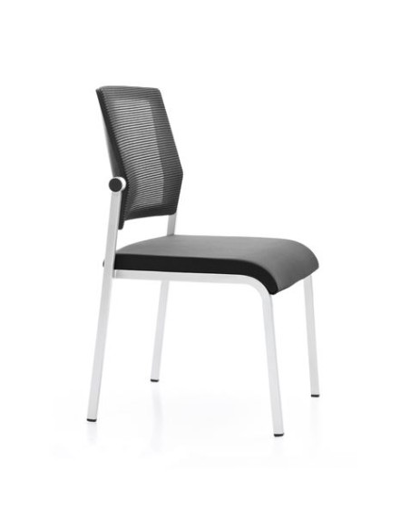 LOTE 4 SILLAS CONFIDENTE DESIGN APILABLES ESTRUCTURA METÁLICA CROMAD