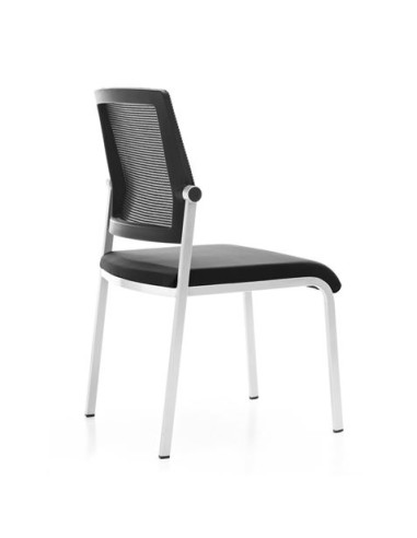 LOTE 4 SILLAS CONFIDENTE DESIGN APILABLES ESTRUCTURA METÁLICA CROMAD