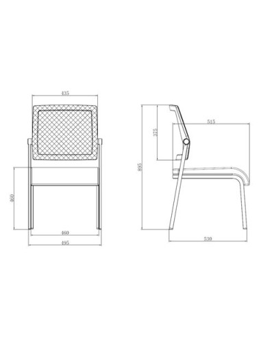 LOTE 4 SILLAS CONFIDENTE DESIGN APILABLES ESTRUCTURA METÁLICA CROMAD