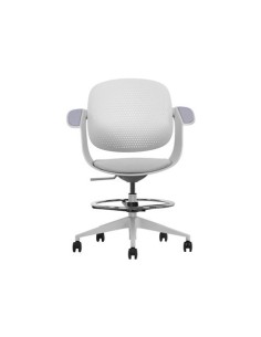 SILLA / TABURETE DE OFICINA TOP WORK GRIS CLARO CROMAD 2