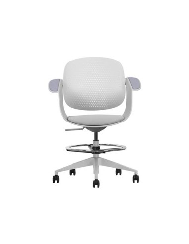 SILLA / TABURETE DE OFICINA TOP WORK GRIS CLARO CROMAD