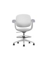SILLA / TABURETE DE OFICINA TOP WORK GRIS CLARO CROMAD