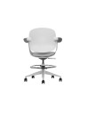 SILLA / TABURETE DE OFICINA TOP WORK GRIS CLARO CROMAD