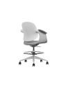 SILLA / TABURETE DE OFICINA TOP WORK GRIS CLARO CROMAD