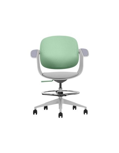 SILLA / TABURETE DE OFICINA TOP WORK VERDE CROMAD