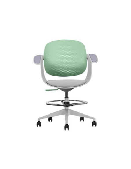 SILLA / TABURETE DE OFICINA TOP WORK VERDE CROMAD