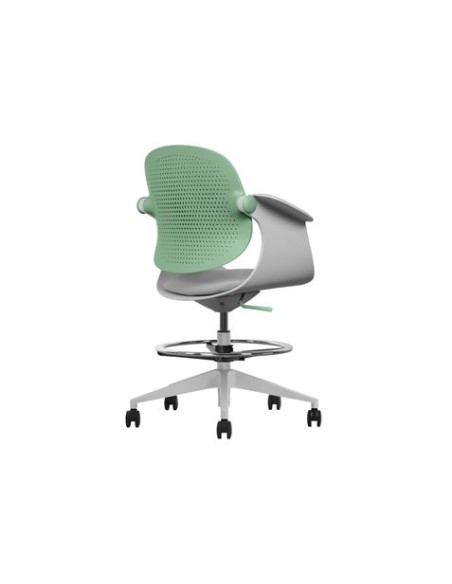 SILLA / TABURETE DE OFICINA TOP WORK VERDE CROMAD