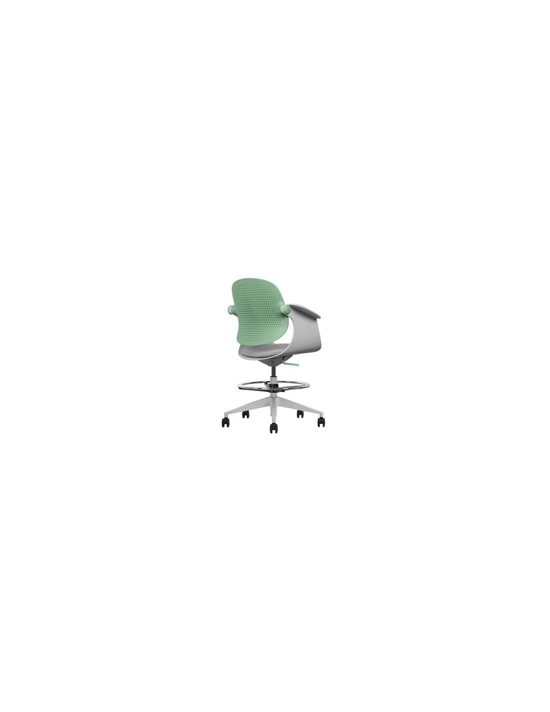 SILLA / TABURETE DE OFICINA TOP WORK VERDE CROMAD