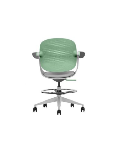 SILLA / TABURETE DE OFICINA TOP WORK VERDE CROMAD