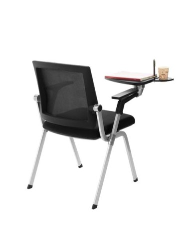 LOTE 2 SILLAS CONFIDENTE CON PALA ABATIBLE PARA ESCRITURA Y POSAVASO CROMAD