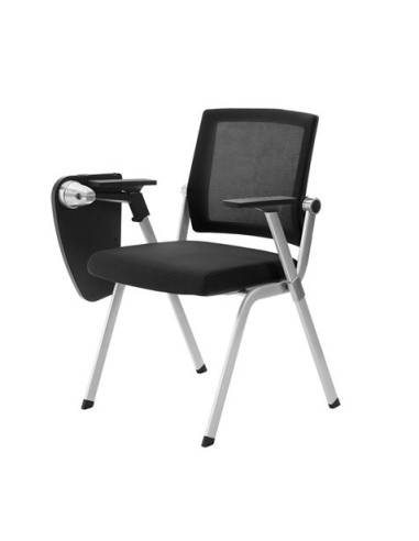 LOTE 2 SILLAS CONFIDENTE CON PALA ABATIBLE PARA ESCRITURA Y POSAVASO CROMAD