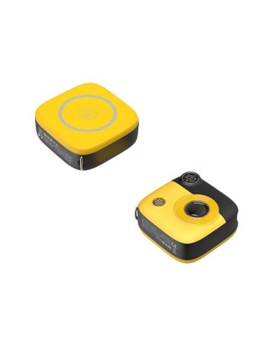 POWERBANK MAGNÉTICA MINI PR223 10000MAH | TIPO C | AMARILLA/NEGRA XO