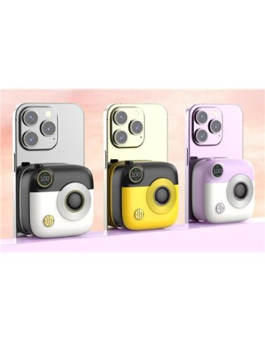 POWERBANK MAGNÉTICA MINI PR223 10000MAH | TIPO C | AMARILLA/NEGRA XO