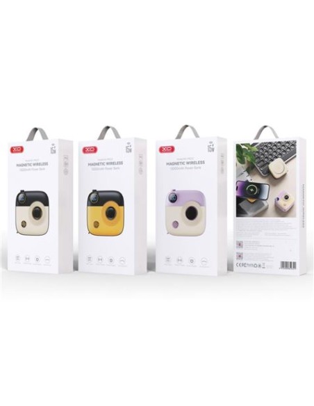 POWERBANK MAGNÉTICA MINI PR223 10000MAH | TIPO C | AMARILLA/NEGRA XO