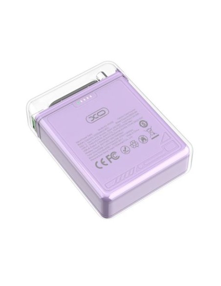 POWERBANK MAGNÉTICA MINI PR226 LED 10000MAH | USB + TIPO C | VIOLETA XO
