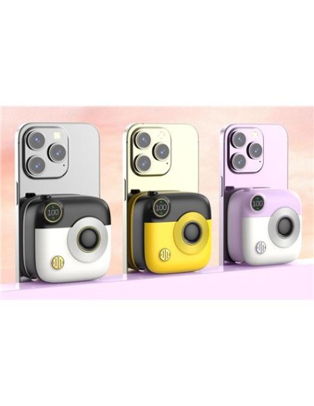 POWERBANK MAGNÉTICA MINI PR223 10000MAH | TIPO C | VIOLETA/BLANCA XO