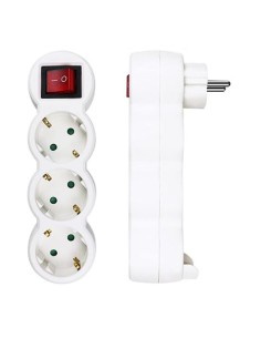 BASE MULTIPLE 3 TOMAS CON INTERRUPTOR ELBAT 2
