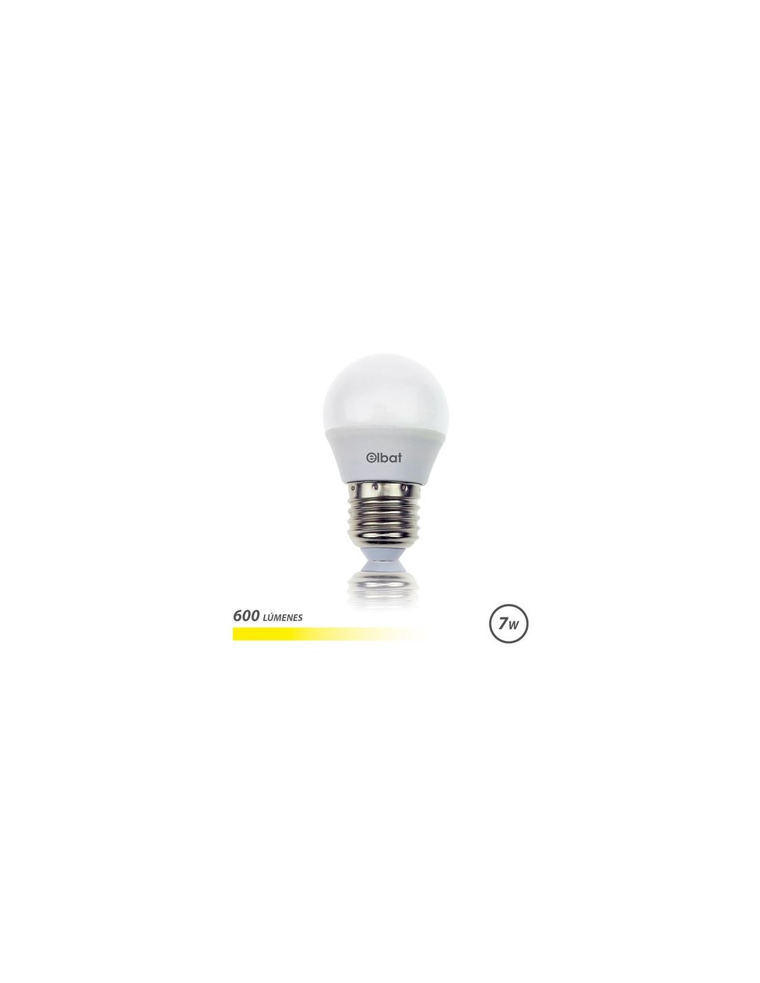 BOMBILLA LED G45 | 7W | 600LM | E27 | LUZ CALIDA | ELBAT