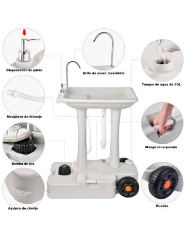 LAVABO PORTÁTIL 30 LITROS MUVIP