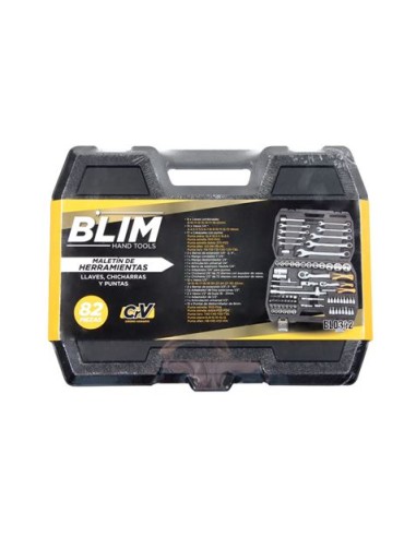 MALETIN HERRAMIENTAS C.V. 82 PCS 1/2 Y 1/4\" BLIM