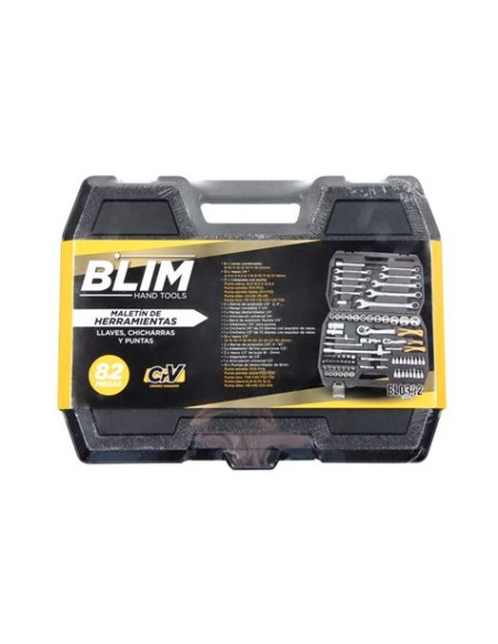 MALETIN HERRAMIENTAS C.V. 82 PCS 1/2 Y 1/4\" BLIM