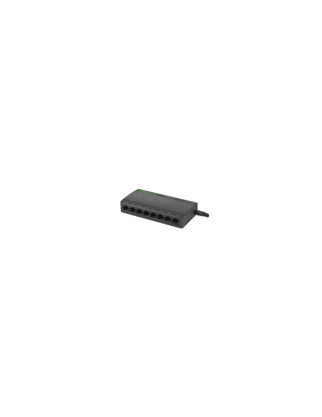 SWITCH LANBERG 8 PUERTOS GIGABIT CHIPSET REALTEK RTL8370N-VB NEGRO DSP1-1008