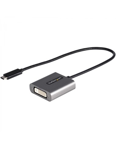 StarTech.com Adaptador USB C a DVI - Conversor Tipo Llavero USB Tipo C a DVI-D 1920x1200p - Convertidor USBC a Pantalla DVI - Co