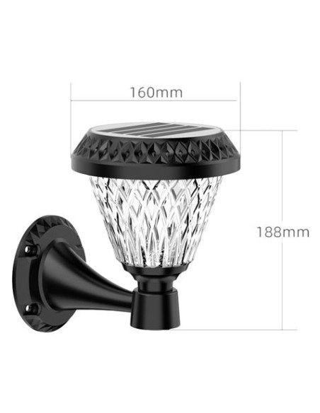 FAROL LED SOLAR 250LM NEGRO ELBAT